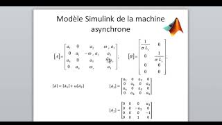 Modélisation Simulink du Moteur asynchrone  Resprésentation détat [upl. by Otero]