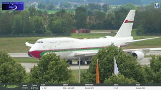 Sultan Queen from oman Flughafen München EDDMMUC airport flughafen planespotting live munich [upl. by Bordiuk]