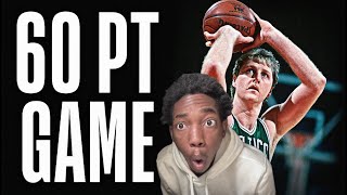 LARRY BIRD IS THE GOAT…60 POINT GAME REACTION INCREDIBLE [upl. by Elitnahc]