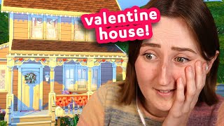 i built a valentines day house in the sims [upl. by Durr]