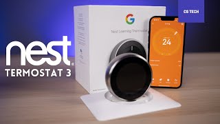 Google Nest Gen 3 un termostat cu inteligență artificială afișaj color aplicație și control boiler [upl. by Patrick725]