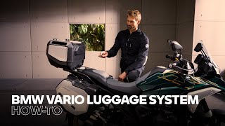 Installing the BMW Vario Luggage System — BMW Motorrad HowTo [upl. by Oir]