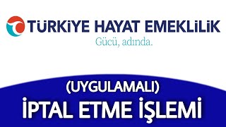 Türkiye Hayat Emeklilik İptali  BES İptal Etme  Şifre Alma [upl. by Delano]