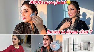 30000 rupees facial  jansen vs dermaclear  most famous facial in salon [upl. by Alleul117]