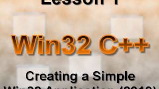 C Win32 Lesson 1 Creating a Simple Application 2010 [upl. by Auqenehs]