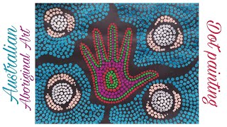 Dot painting for kids  Australian Aboriginal Art easy for kids gyaneshwariarts [upl. by Billi]