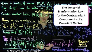 Transformation Law for Contravariant Components of a Covariant Vector [upl. by Lyrehs]