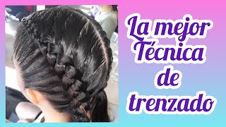 APRENDE LA MEJOR TÉCNICA PARA HACER TRENZA POSTIZA😊COMO HACER TRENZAS APRETADAS PARA NIÑASFACIL🥳 [upl. by Nisen]