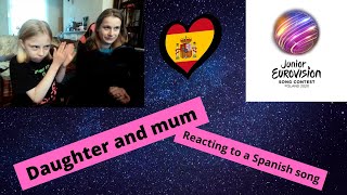 Junior Eurovision reaction to song from Spain [upl. by Eeb536]