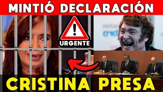 CRISTINA KIRCHNER PRESA 🚨 OTRA DENUNCIA PENAL DESCUBREN QUE MINTIÓ CON DECLARACIÓN [upl. by Landrum914]