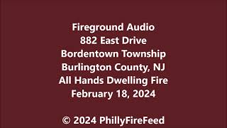 21824 882 East Dr Bordentown Burlington Co NJ All Hands Dwelling Fire [upl. by Areid159]