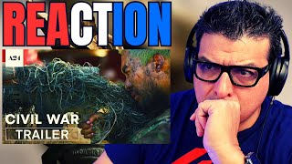 CIVIL WAR 2024  OFFICIAL TRAILER REACTION  A24  Alex Garland [upl. by Anairad]