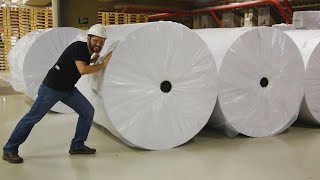 How PAPER Is Made From Wood to a Blank Sheet [upl. by Aneetsyrk]