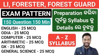 OSSSC SYLLABUS  LI FORESTER FOREST GUARD  Complete Syllabus  By Sunil Sir [upl. by Eemla111]