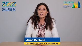 Fecc Congress 2023 Testimonials Anna Bertona CEO amp President EMEA at Azelis Group NV [upl. by Lashonde]