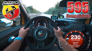 0230 kmh  Abarth 595 Competizione GTech EVO 200  TOP SPEED and Acceleration TEST✔ [upl. by Florette134]