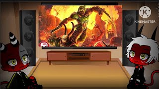 Helluva boss reacts to Doom eternal Rap Read description [upl. by Margery]