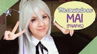 Me convierto en MAI 👻💜 FNAFHS  COSPLAY MAKEUP [upl. by Aikemehs]