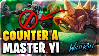 ¡EL MEJOR COUNTER DE MASTER YI RAMMUS  Wild Rift [upl. by Ajit]