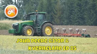 Ploughing 2022  John Deere 8310R amp Kverneland ED 85 mounted plough [upl. by Corine]