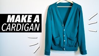 How to Make a Cardigan with Pockets  WITHWENDY [upl. by Eilama]