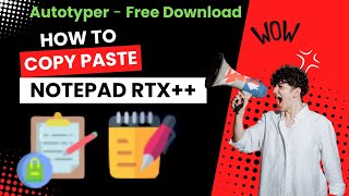 NotepadRTX Autotyper  Image to Notepad RTX copy paste  Notepad PlusPixcel Download [upl. by Hawthorn]