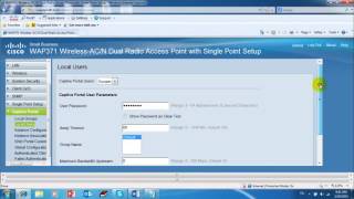 how to configure AP and Captive Portal on WAP371 [upl. by Ttenyl464]