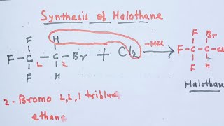 Halothane  Synthesis of halothane  Medicinal uses of halothane  Medicinal chemistry [upl. by Templer]