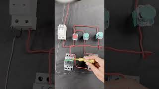 two contactor interlocking and holding electrical electrician ytshorts connection wiring viral [upl. by Kavita]