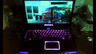 Alienware M14X Light Show  AlienFX Media Plugin [upl. by Ahsen]