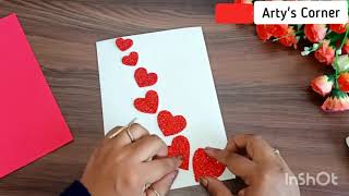 How to make Valentines Day Card  easy card  Valentine Cards Handmade Easy  Love Greeting Cards❤️ [upl. by Mirabel]