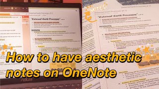 DIGITAL NOTE TAKING I How to take organized and aesthetic notes in OneNote [upl. by Negaem]