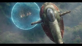 Slave 1 vs TIE Fighters Scene  The Mandalorian [upl. by Arihsay]