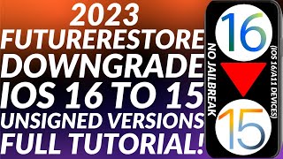 How to Downgrade A11 iOS 16 to 1514  FutureRestore iOS 16 to iOS 1514 unsigned iOS versions 2023 [upl. by Rabin]