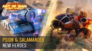 Psion and Salamander New Heroes Arrive Art of War 3 RTS [upl. by Aseela]