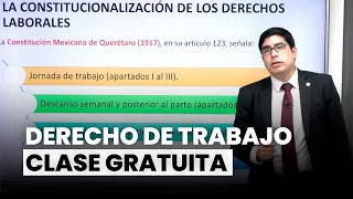 Clase gratuita sobre derecho del trabajo  Bismarck Seminario Morante [upl. by Bartie]