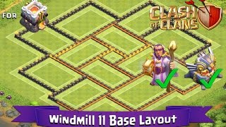 Clash Of Clans TH11  BEST Farming Base Layout With GW and Eagle Artillery  Windmill 11 [upl. by Gnilrad134]