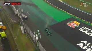 Alonso crash 2024 Brazilian GP Qualifying [upl. by Ayotal]