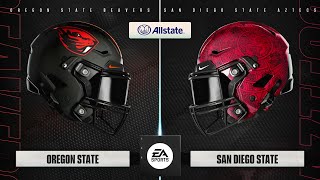 Oregon State Beavers  San Diego State Aztecs  Full Game Simulation  College Football 25 [upl. by Lacy812]