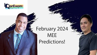 Bar Exam Drills Podcast  Ep 011  February 2024 MEE Predictions [upl. by Coltun62]