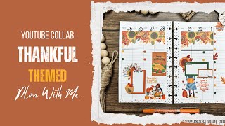 Youtube Collab  Thankful Themed Half Letter Plan With Me [upl. by Hoehne]