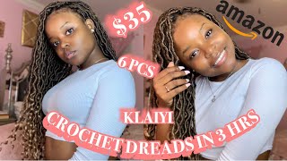 GODDESS FAUX LOCS CROCHET DEEP WAVE CURLY ENDS  KLAIYI Amazon [upl. by Neerbas]