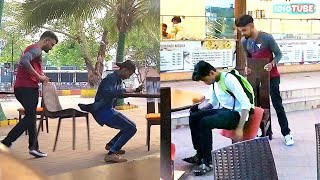 Chair Pulling Prank  Pranks In India  iDiOTUBE [upl. by Delora]