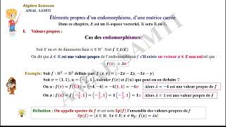 Les valeurs propres part 1 [upl. by Ecinrev651]