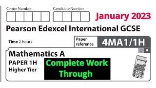 Edexcel IGCSE Mathematics January Paper 1H Higher Tier 4MA11H [upl. by Wesa]