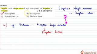 Flagella with single strand and composed of flagellin is found in [upl. by Wilda140]