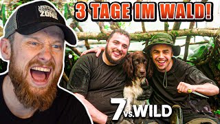 Das erste Mal in der WILDNIS  Papaplatte und Reeze üben 3 Tage im Wald  Fritz Meinecke reagiert [upl. by Aerdnek]