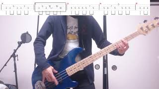 【TAB】BUMP OF CHICKEN  gekkou bass cover【ベース】 [upl. by Acile]