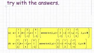 The vector and Cartesian equation of lines and planes in 3D [upl. by Mali]