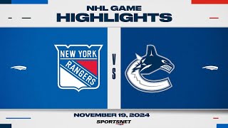 NHL Highlights  Rangers vs Canucks  November 19th 2024 [upl. by Irt43]